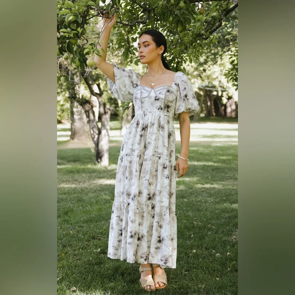 GUADRIA FLORAL MAXI DRESS SIZE M NWT - Picture 1 of 4